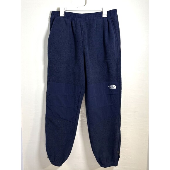 North Face Denali Fleece Pants Women's Large Navy Blue Ripstop Patches Outdoors - Picture 1 of 10